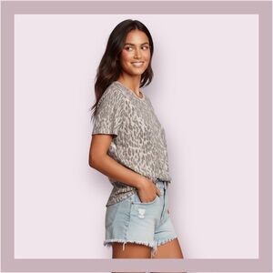 Free People Tourist Blush Leopard Tee